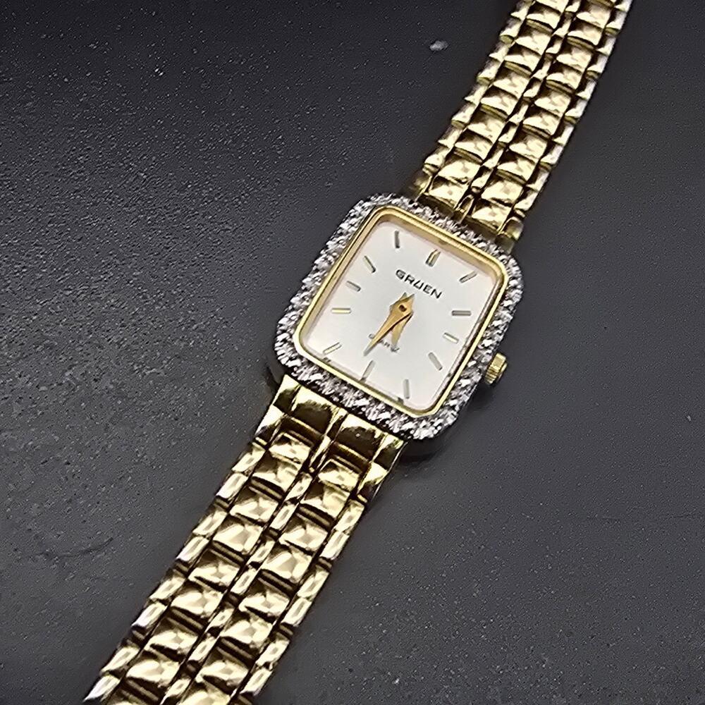 Vintage Gruen Women's Two Tone Watch WORKS